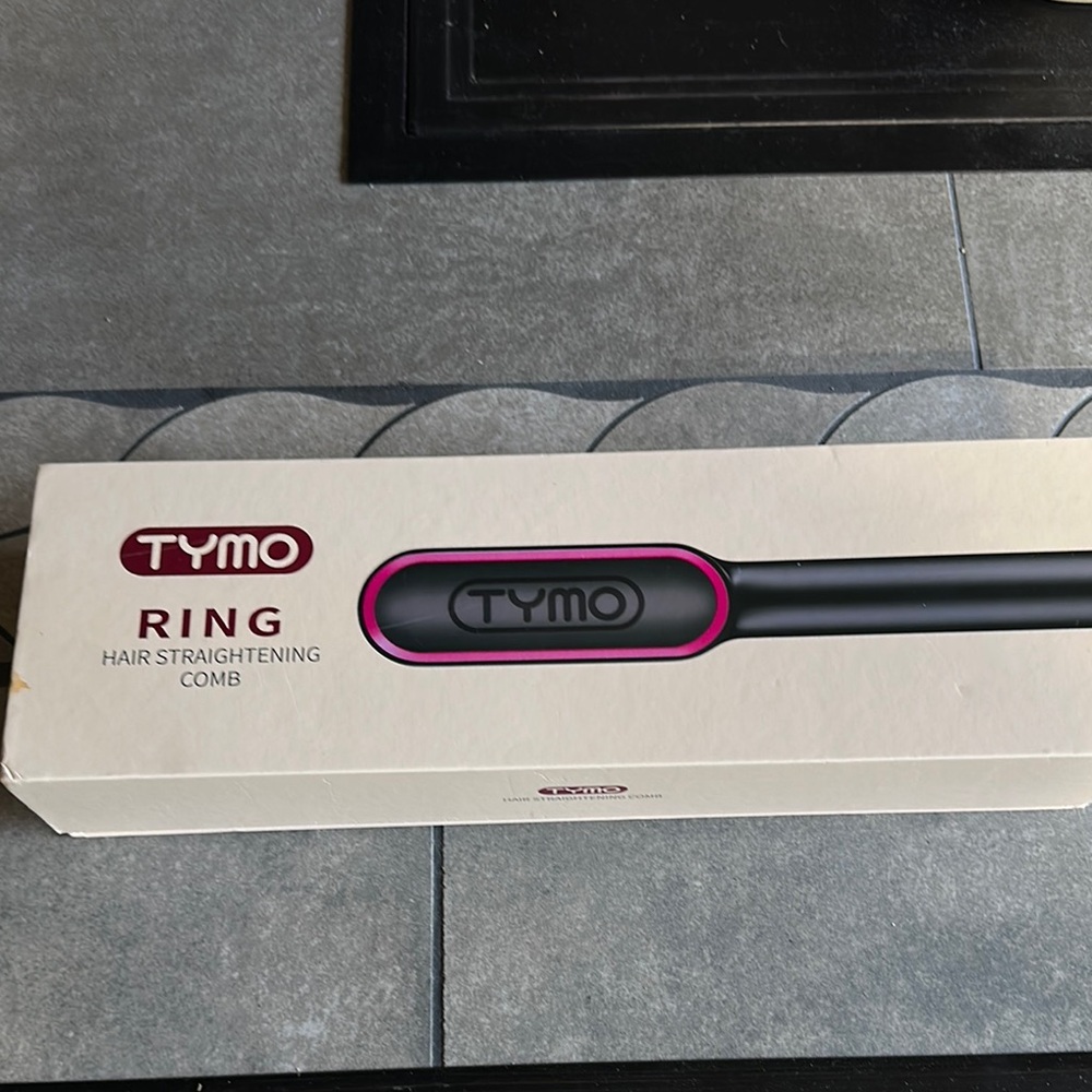 TYMO Ring Hair Straightening Comb - Black and Pink